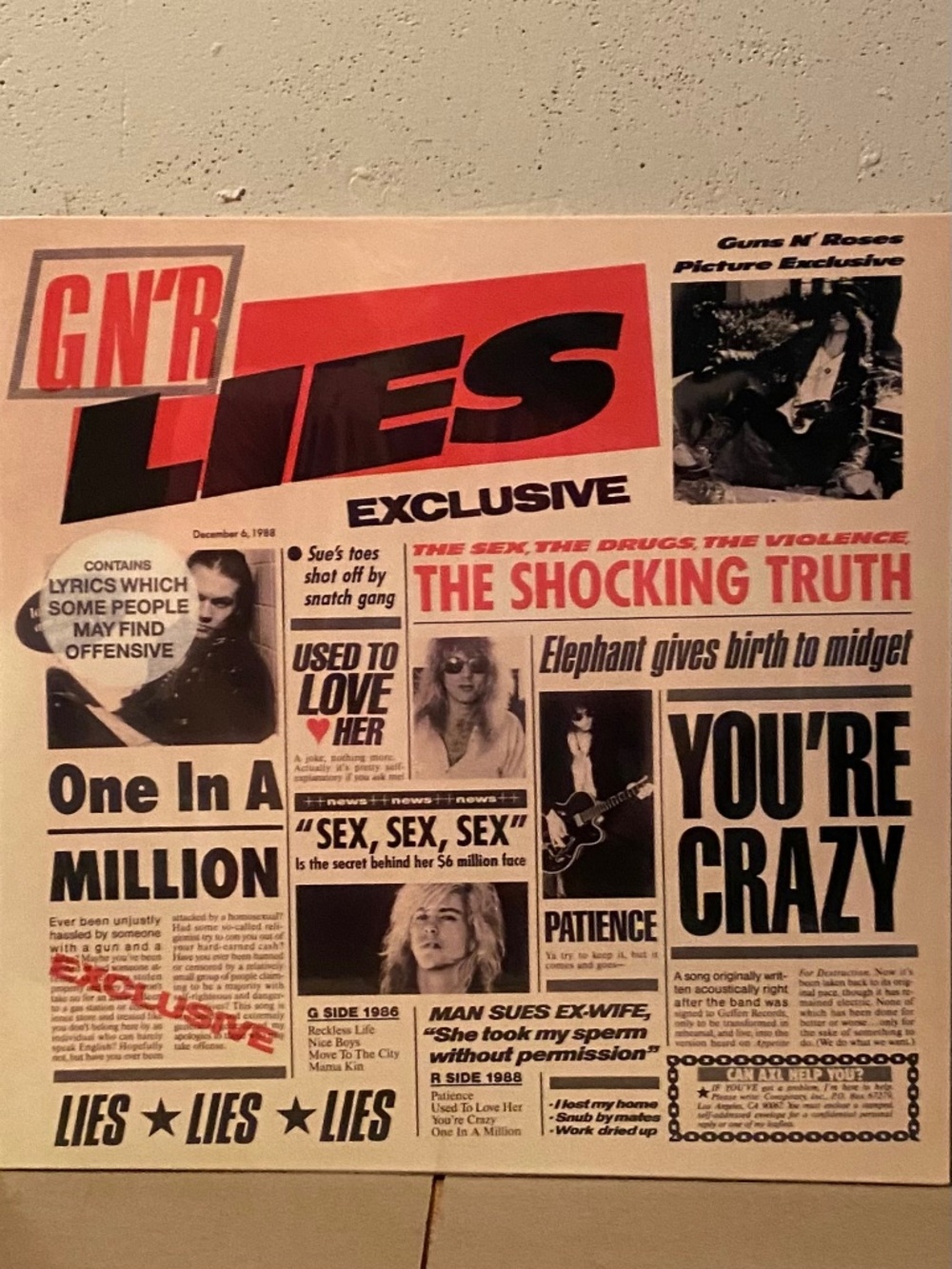 Guns N Roses - Lies LP Vinyl
